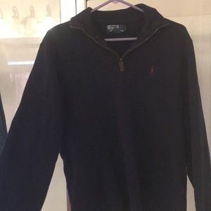 NAVY POLO QUARTER ZIP